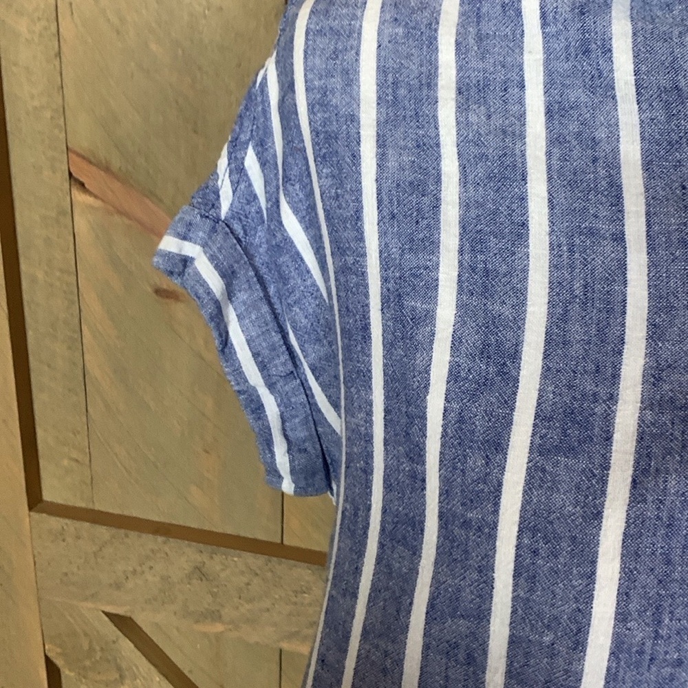 beachlunchlounge Striped Blue and White Mini Dress - Picture 7 of 15